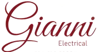 Gianni Electrical logo in burgundy script.
